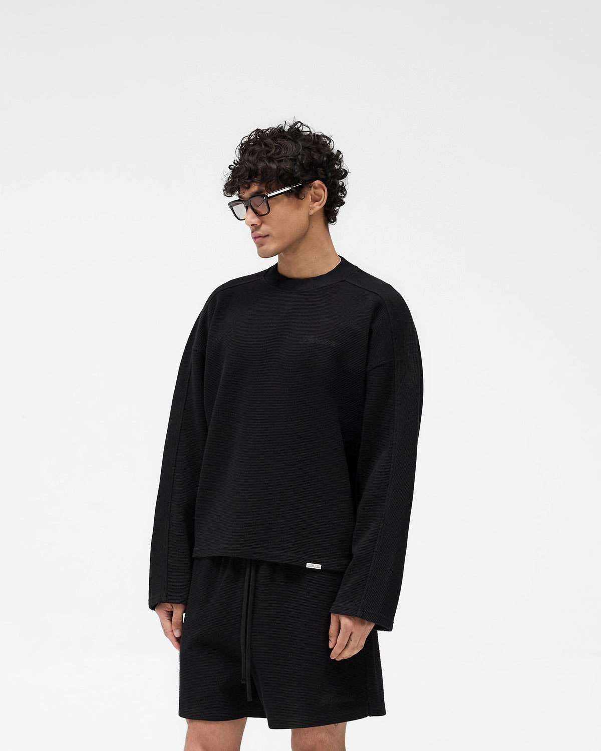 0031__0116_022125_SS25DROP2_WAFFLELSTSHIRT_WAFFLESHORT_JETBLACK_1